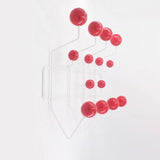 Kindergarten iron clothes rack with solid wood ball
