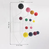 Kindergarten iron clothes rack with solid wood ball