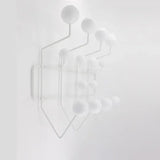 Kindergarten iron clothes rack with solid wood ball