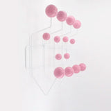 Kindergarten iron clothes rack with solid wood ball