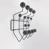 Kindergarten iron clothes rack with solid wood ball