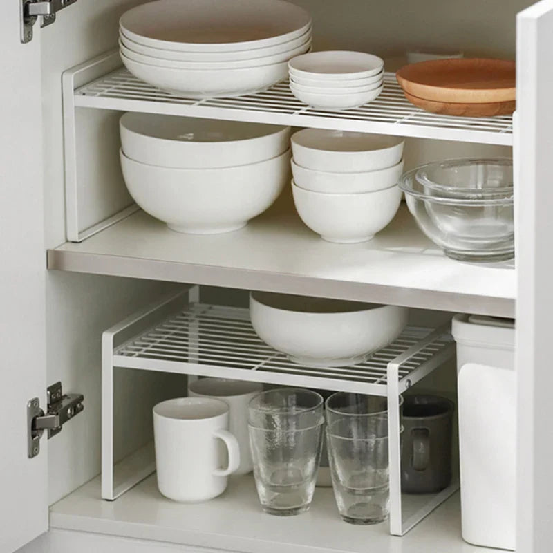 Kitchen Cabinet Plates Dishes Storage Shelf Living Room