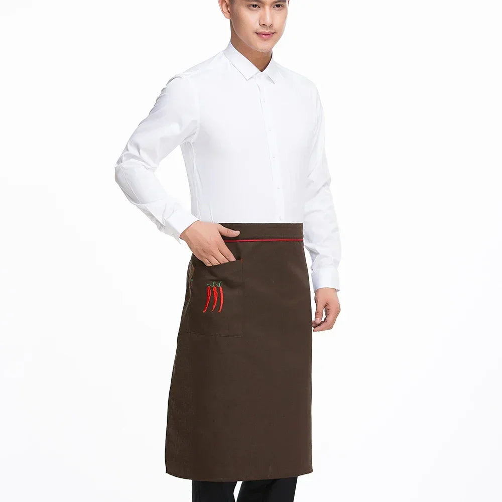 Kitchen Cooking Apron Work Dining Halflength Long Waist