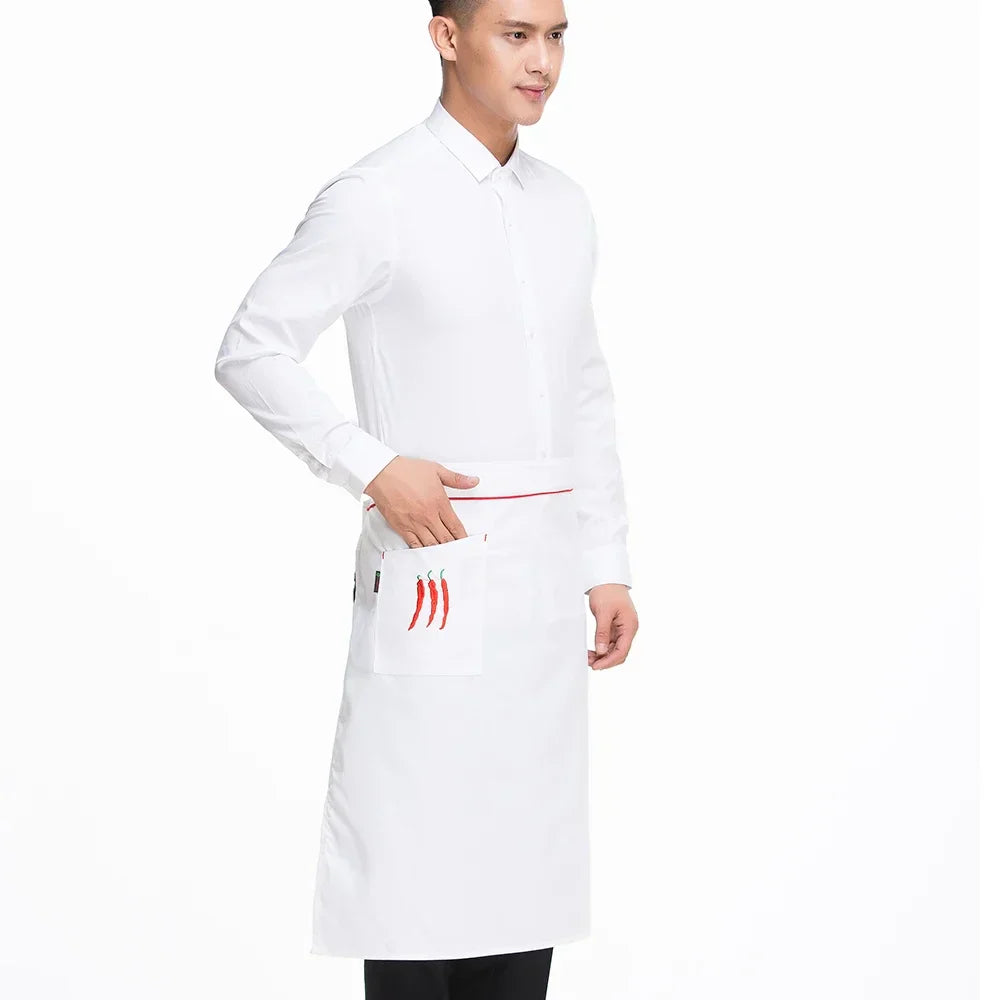 Kitchen Cooking Apron Work Dining Halflength Long Waist