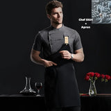 Kitchen Jacket Catering Uniform Short Sleeve Chef Clothes