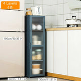 Kitchen Slim Tall Floor Cabinet, Freestanding Storage Organizer