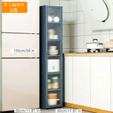 Kitchen Slim Tall Floor Cabinet, Freestanding Storage Organizer