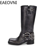 Knee High Boots Women Fashion Slip On Ladies