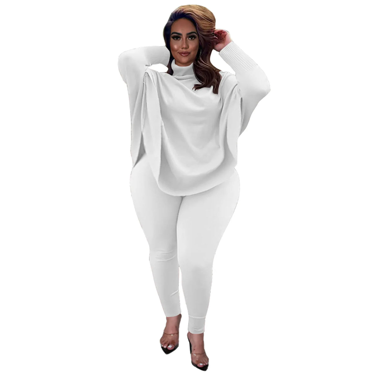 Knitted Plus Size Women 2 Piece Set Casual