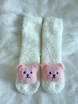 Korean Cute Baby Socks Thick Warm Toddler White
