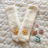 Korean Cute Baby Socks Thick Warm Toddler White