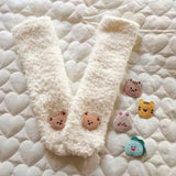 Korean Cute Baby Socks Thick Warm Toddler White