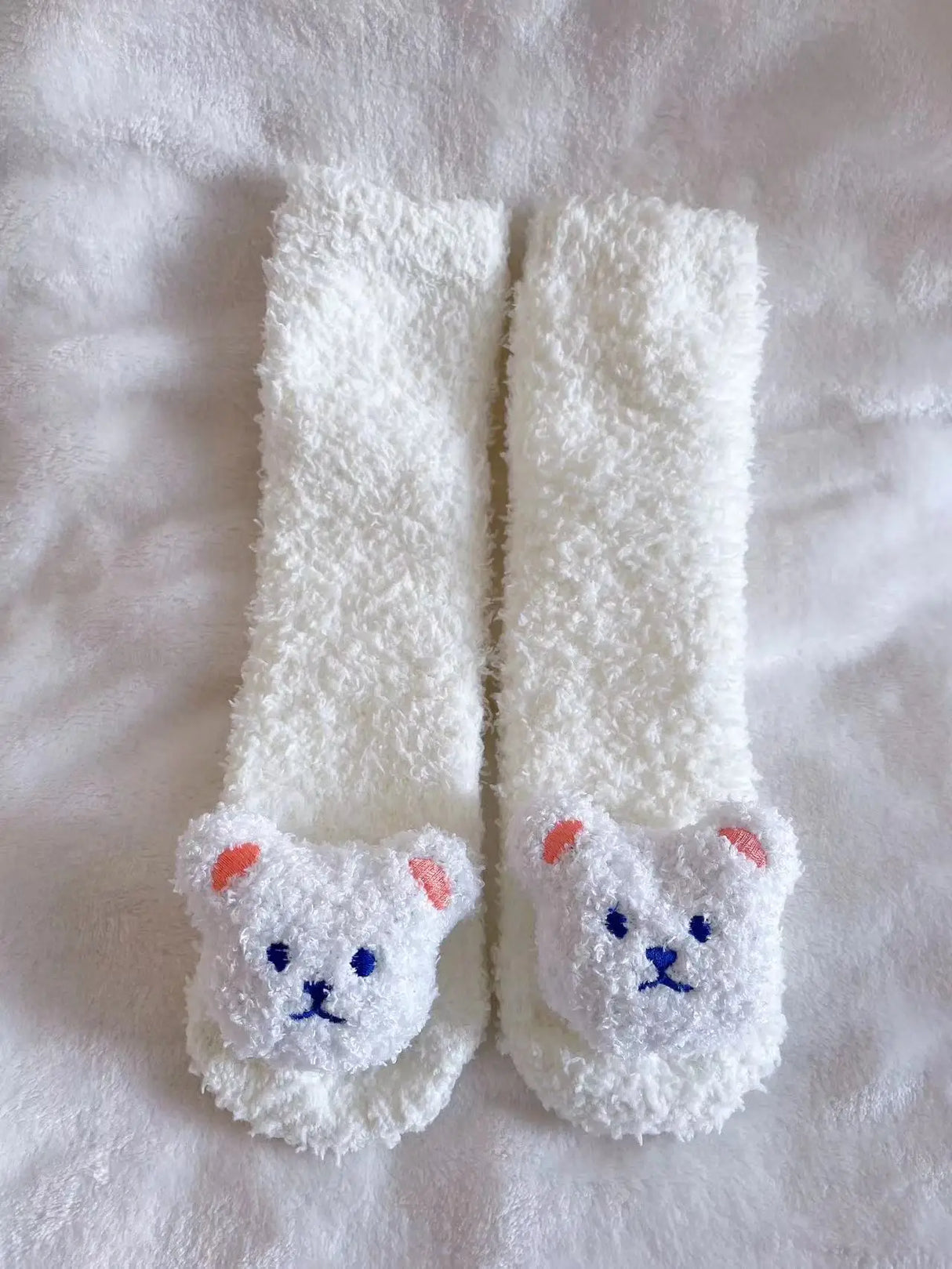 Korean Cute Baby Socks Thick Warm Toddler White