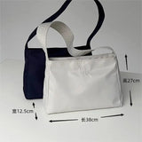 Korean Fashion Brand Design Tote Bag Mucu and Ebony Bags Armpit Nylon Embroidered Logo Handbag Women's Simple Shoulder Bag