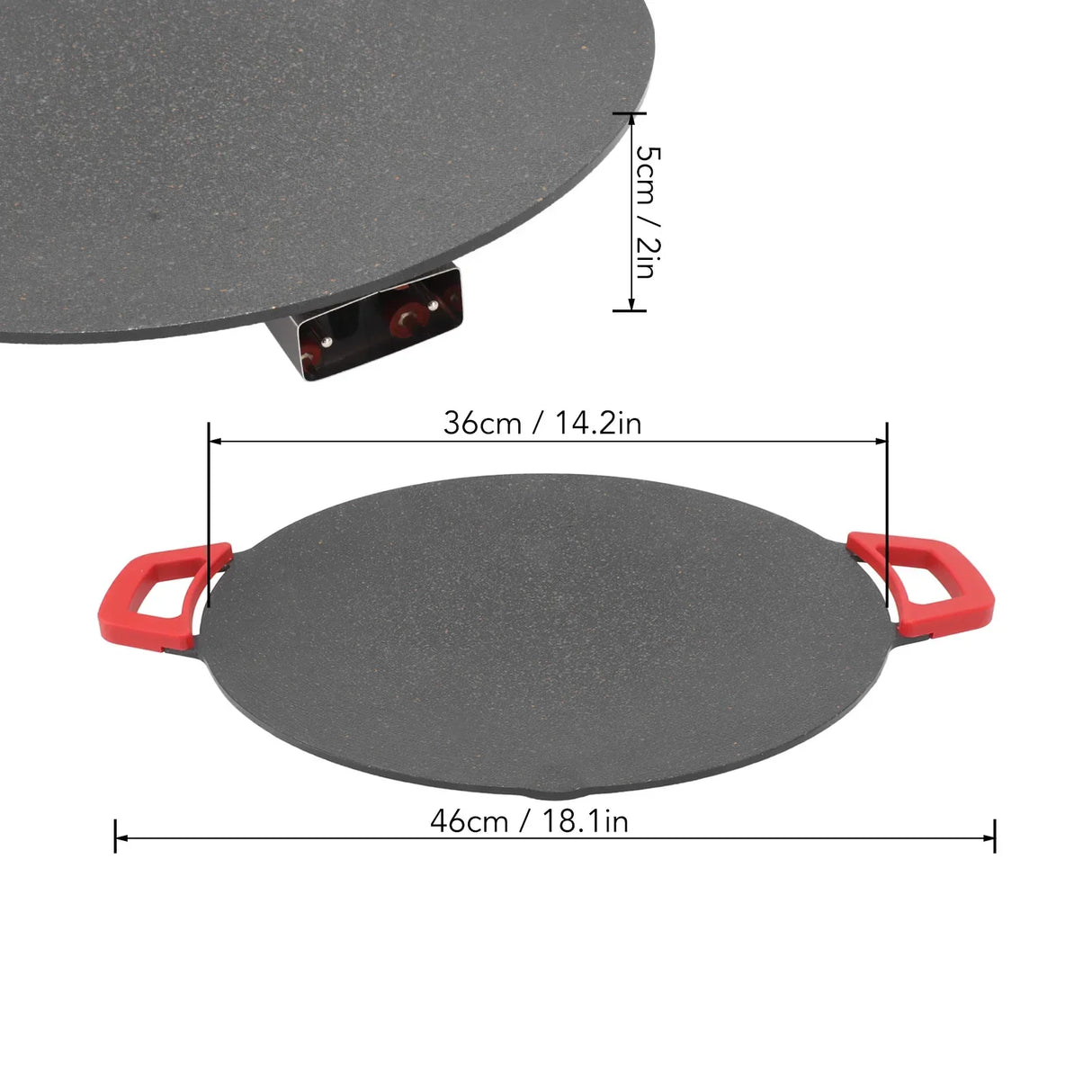 Korean Grill Pan Electric Round Comal BBQ Griddle