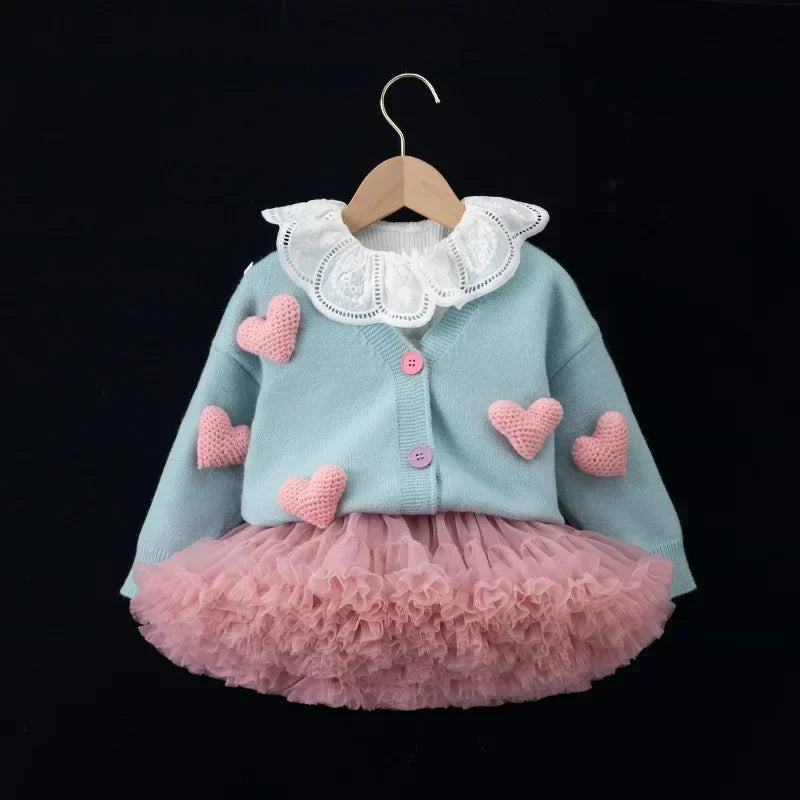 Korean Kid Set Baby Girls Suit Autumn New