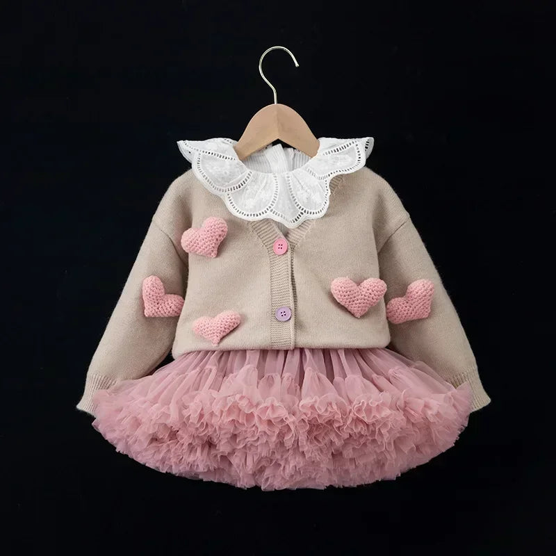 Korean Kid Set Baby Girls Suit Autumn New