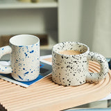 Korean Style Fatty Mug Design Splash Ink Ceramic