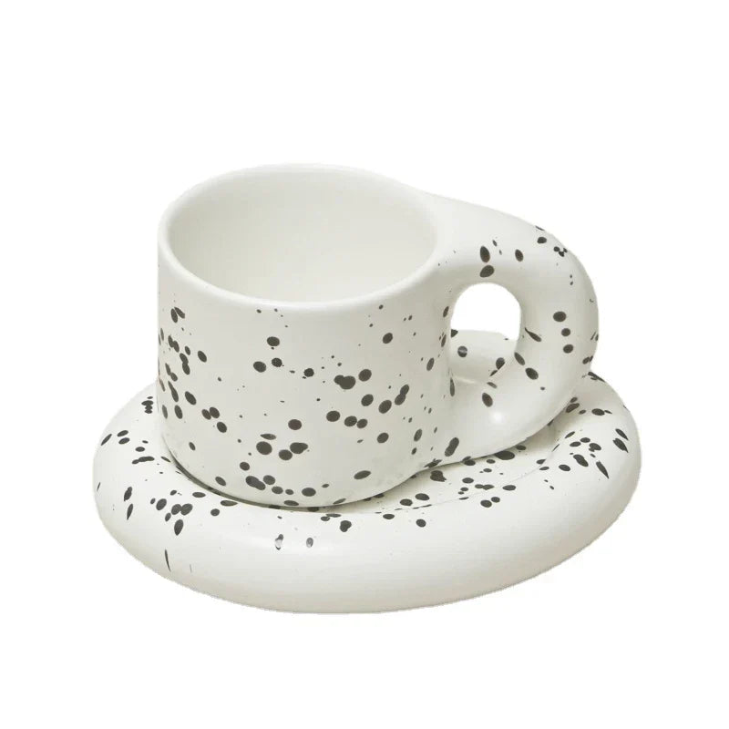 Korean Style Fatty Mug Design Splash Ink Ceramic