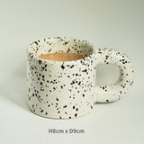 Korean Style Fatty Mug Design Splash Ink Ceramic