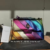 Kurt G London Multi-Coloured Patchwork Crossbody Bags For