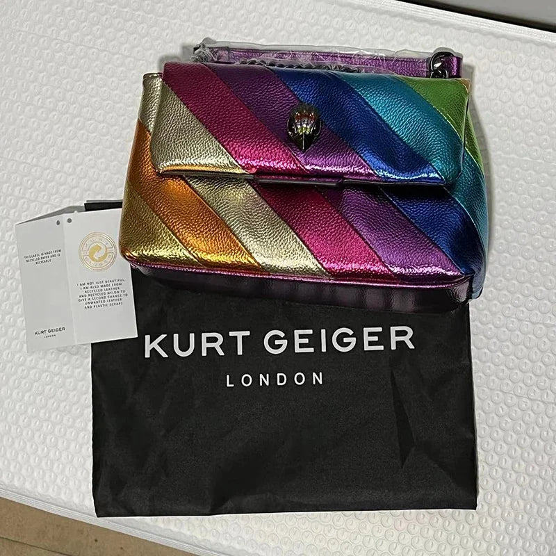 Kurt G London Multi-Coloured Patchwork Crossbody Bags For