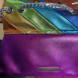 Kurt G London Multi-Coloured Patchwork Crossbody Bags For