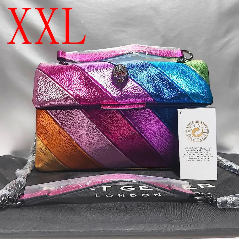 Kurt G London Multi-Coloured Patchwork Crossbody Bags For