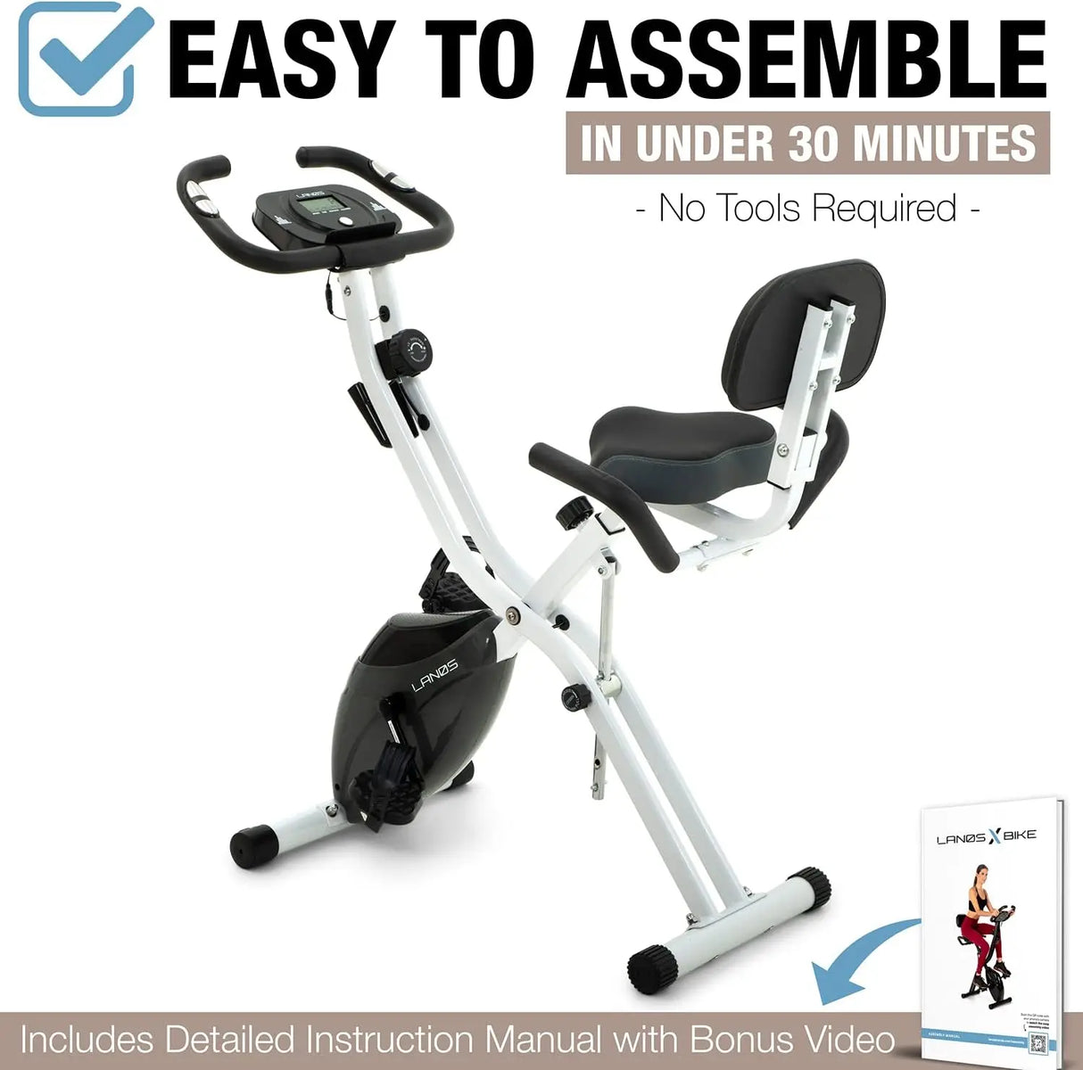 LANOS Workout Bike For Home - 2 In