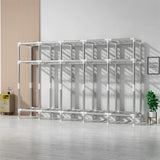LEEGOHOME Wardrobes Large Capacity Wardrobe Bedroom Furniture 85/125/166/207x45x170cm