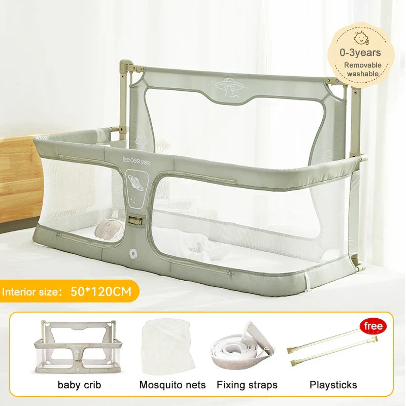 LEEOEEEVEE Simple Lightweight Baby Cot Dual-use Comfortable Toddler