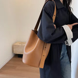 LEFTSIDE Retro Small Solid Color Leather Shoulder Bags for Women 2023 Designer Korean Fashion Female Handbags Underarm Bag