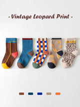 LJMOFA 5 Pairs Children Socks for Girls Boy