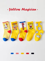 LJMOFA 5 Pairs Children Socks for Girls Boy