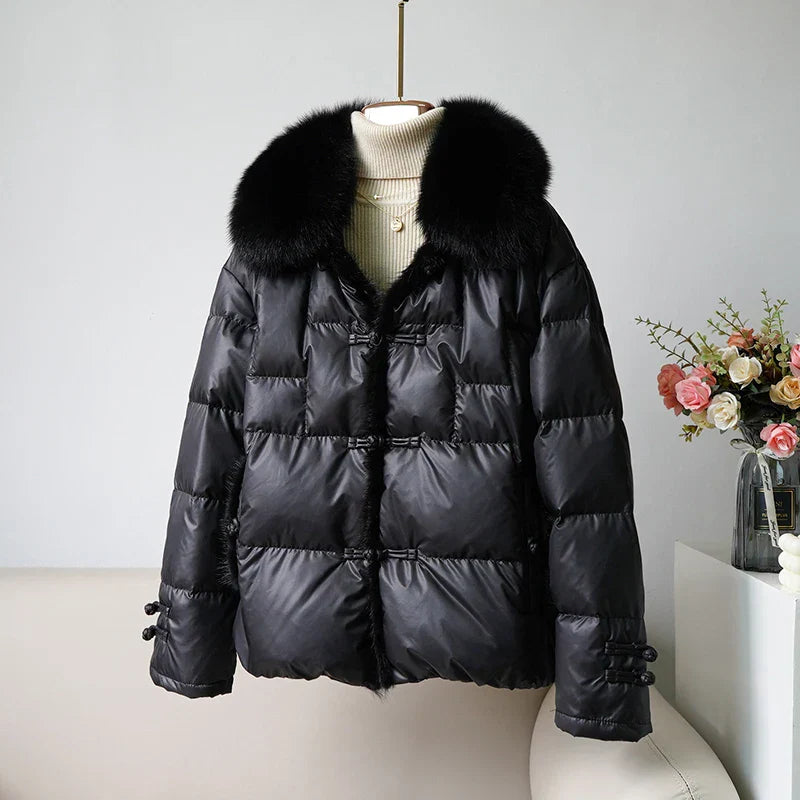 Lagabogy 2023 New Winter Women Real Fox Fur