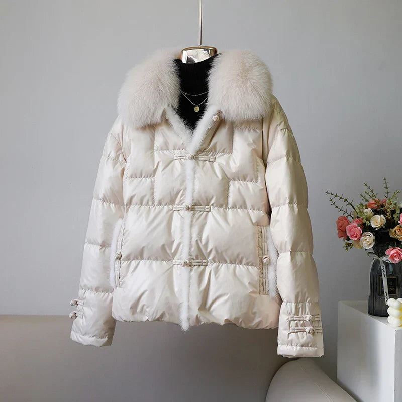 Lagabogy 2023 New Winter Women Real Fox Fur