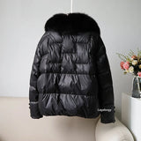 Lagabogy 2023 New Winter Women Real Fox Fur