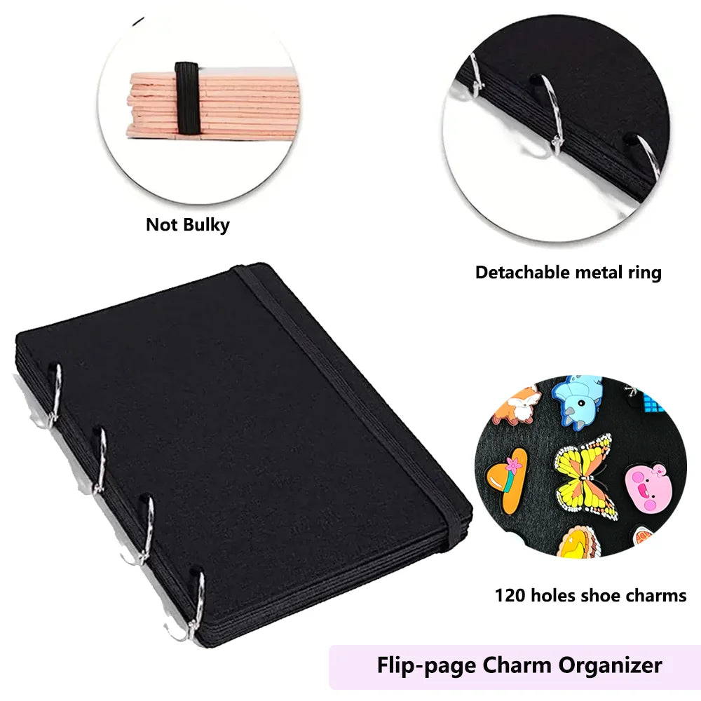 Large Capacity Shoe Charms Organizer Booklet Creative Book