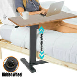 Large Rolling Overbed Laptop Desk Height Adjustable Table