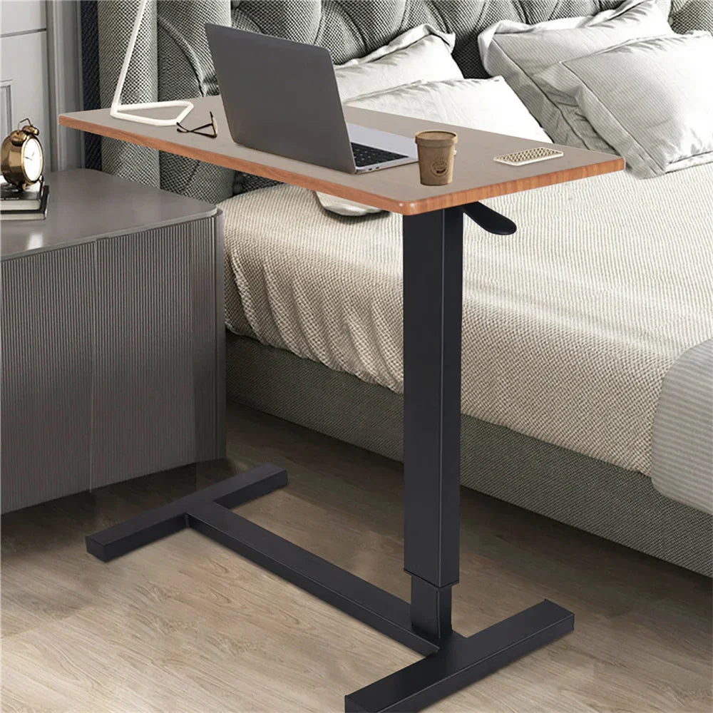 Large Rolling Overbed Laptop Desk Height Adjustable Table