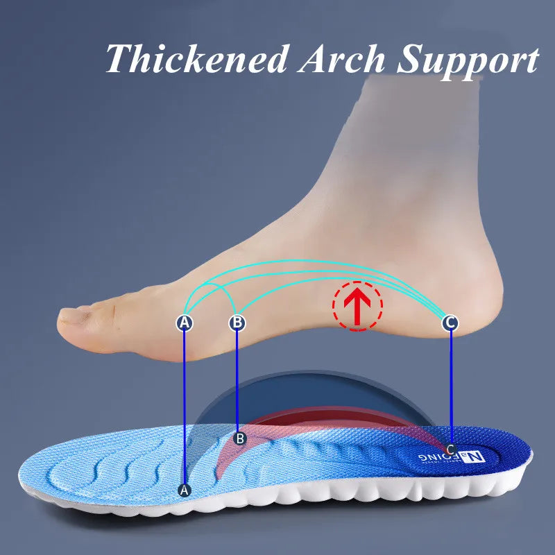 Latex Memory Foam Insoles for Women Men Soft