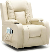 Leather Lounge Modern Sofa Seat with Heated Massage