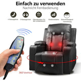 Leather Lounge Modern Sofa Seat with Heated Massage