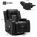 Leather Lounge Modern Sofa Seat with Heated Massage