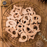 Let's Make 20pcs/lot Food Grade Beech Wooden Teethers