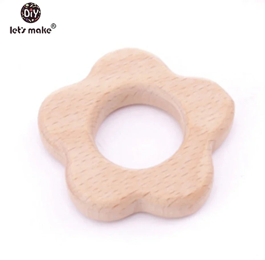 Let's Make 20pcs/lot Food Grade Beech Wooden Teethers