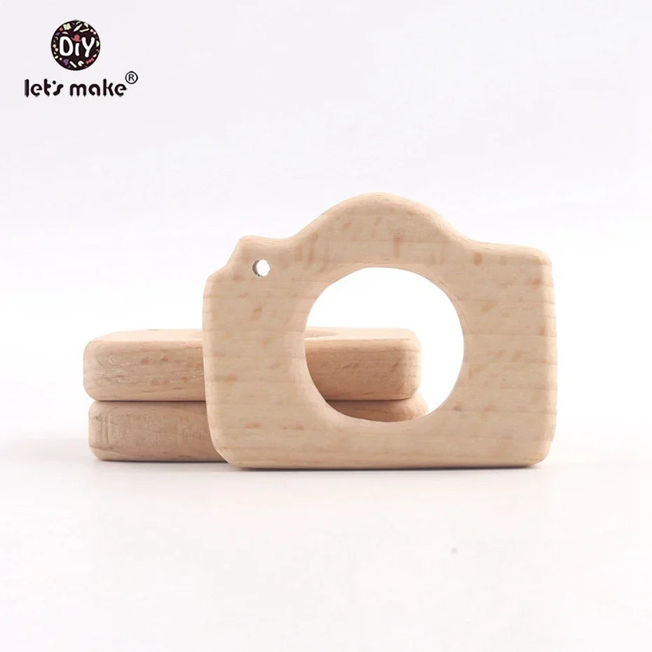 Let's Make 20pcs/lot Food Grade Beech Wooden Teethers