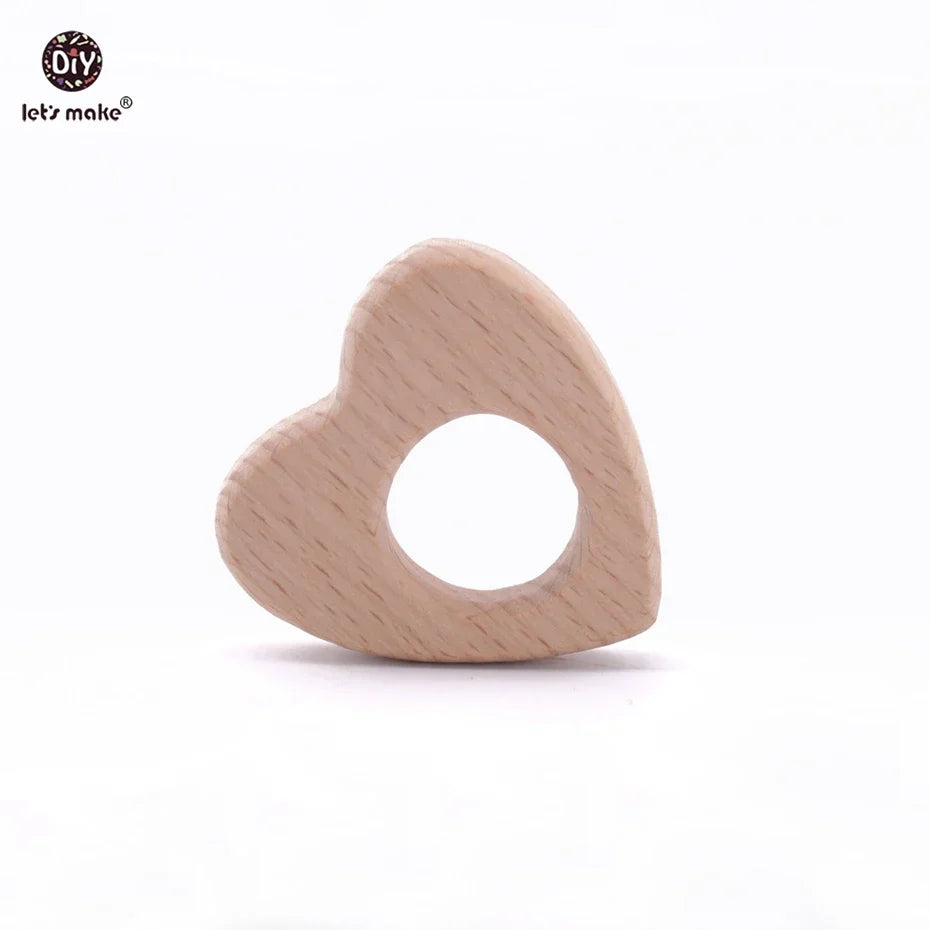 Let's Make 20pcs/lot Food Grade Beech Wooden Teethers