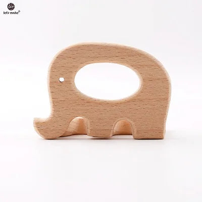 Let's Make 20pcs/lot Food Grade Beech Wooden Teethers