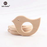 Let's Make 20pcs/lot Food Grade Beech Wooden Teethers